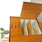 Teak Kast Met Schuine Poten En Lades Uit Zweden thumbnail 11