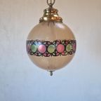 Vintage Franse Bollamp Glas Messing. thumbnail 8