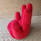 90's Vintage Fauteuil Rode Handstoel Retro Fauteuil thumbnail 14