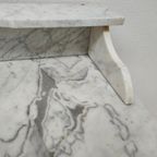 Vintage Antiek Dressoir Commode Ladekast Badkamermeubel Met Marmer Blad 701 thumbnail 14
