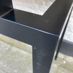 Stoere Strakke Sidetable / Wandtafel Met Zwart Metaal Onderstel, 160 X 52 Cm, 88 Cm Hoog Reliving thumbnail 8