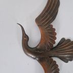 Mid Century Wall Art Metalen Vogel Vintage thumbnail 3