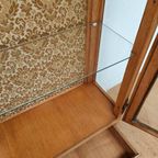 Antieke Vintage Houten Vitrinekast Wandkast Servieskast Kast thumbnail 8