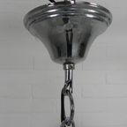 Chromen Vintage Hanglamp Met 9 Witte Glazen Bollen, Jaren, 60 thumbnail 13