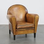 Prachtige, Comfortabele En Tijdloze Schapenleren Design Fauteuil/ Armchair In Art Deco Stijl thumbnail 12
