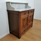 Vintage Frans Dressoir Commode, Ladekast Met Marmer Blad 907 thumbnail 10