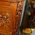 Louis Xv Franse Gebeeldhouwde Eiken Commode. thumbnail 12