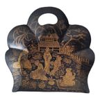 Napoleon Iii Japanse Papier-maché Kruimelverzamelaar thumbnail 3