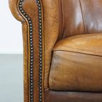 Charmante, Stoere En Comfortabele Schapenleren Clubfauteuil In Een Mooie Cognac Kleur thumbnail 11
