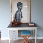 Vintage Bureau In Bauhaus Style, Retro Industriëel, Desk thumbnail 16