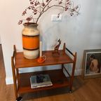 Mid Century Houten Trolly, Vintage Design Serveerwagen Uit Duitsland thumbnail 21