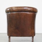 Mooie Statige Engelse Stijl Schapenleren Clubfauteuil Met Een Luxe Afwerking thumbnail 4