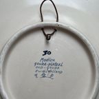 Gouda Plateel Wandbord 29cm Kleurrijk Vintage thumbnail 6