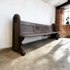 Antieke Xl Houten Bank / Zitbank thumbnail 2