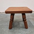 Vintage Tafeltje Teakhouten Plantentafel Krukje thumbnail 5