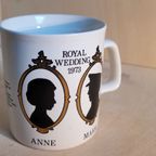 Royal Wedding Kop Princess Anne & Mark Philipps - Staffordshire Potteries Ltd - Made In England thumbnail 9