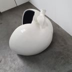 Space Age Fiberglass Apple Design Lounge Chair Vintage thumbnail 7