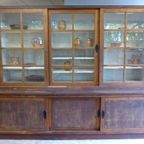 Grote Oude Buffet Vitrine School Museum Winkel Kast thumbnail 2
