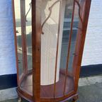 Vintage Engels Mahonie Vitrinekast Met 2 Glasplaten, 74 Cm Breed thumbnail 2