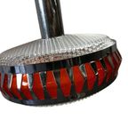 Vintage Chromen Ufo Luster / Hanglamp Met Oranje Accent thumbnail 4