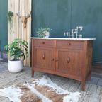 Art Deco Kastje Jr 20 Eiken Commode Wastafelkastje Dressoir thumbnail 2