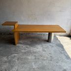 Geometric Brutalist Dining Table, 1980s thumbnail 3