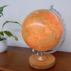 Retro Vintage Wereldbol Globe Lamp Tafellamp Klein Glas 1977 thumbnail 6