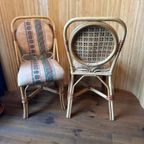 2 Rotan Bamboe Boho Stoelen thumbnail 4