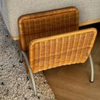 Vintage 70S Rattan Magazine Rack thumbnail 5