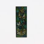 Framed Enameled Glass Artwork Attributed To Ellemarie Woolley 1950S thumbnail 2