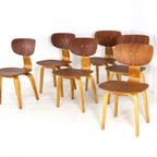 Cees Braakman Voor Pastoe Eetkamerset Tb35 Eettafel + Sb02 6 Eetkamerstoelen thumbnail 7