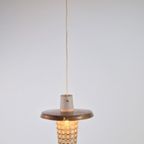 Vintage Glazen Hanglamp Koper Glas Mid Century ‘60 Denmark thumbnail 3