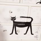 Hand Painted Cats On Children Tower Cabinet Storage Drawers thumbnail 5