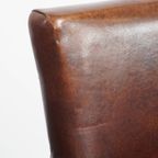 Geweldige Set Van 2 Cognac Kleurige Rundleren Ralph Lauren Design Eetkamerstoelen thumbnail 7