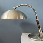 Vintage Hala Busquet / Hala 144 Tafellamp Van Herman Busquet - Zilveren Bauhaus-Bureaulamp thumbnail 8