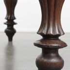Grote, Unieke En Antieke Victoriaanse Engelse Eikenhouten Schrijftafel / Partner Desk thumbnail 16