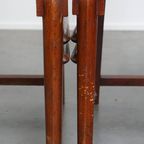Leuke Set Van 2 Houten Art Deco Design Eetkamerstoelen Met Een Rieten Zitting En Rugleuning thumbnail 9