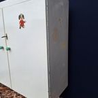 Vintage Kledingkast, Kastje Voor De Kinderkamer, Retro Kast thumbnail 11