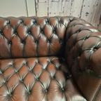 Brighton Fauteuil Classic Chesterfield – Knopenzit – Antiek Bruin thumbnail 3