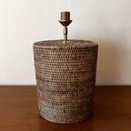 Birma Riet Rotan Tafellamp Voet Vintage Zonder Kap! thumbnail 2