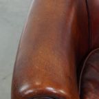 Schapenleren Clubfauteuil In Een Prachtige Warme Cognac Kleur Met Een Mooi Patina thumbnail 7