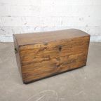 Grote Antieke Houten Kist thumbnail 7