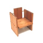 3X Zeer Zeldzame Modenistische Brutalist Fauteuil Ontworpen Door Architect Fritz Zeiger thumbnail 7