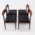 Set Of 4 Solid Rosewood Dining Chairs Danish Design 1960S thumbnail 9