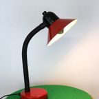 Originele Rode Bureaulamp Van Nf Elektriciteit - Model 1215 - Frankrijk 1980 thumbnail 4