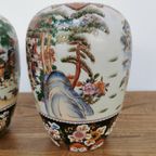 Set Porselein Vintage Oosterse Vazen, Bloemenvaas, Vaas Set Prijs thumbnail 3