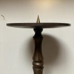 Grote Bronzen Kandelaar Voor Een Grote Kaars, 75 Cm Hoog thumbnail 6
