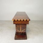Art Deco Stijl Consoletafel Met Verschillende Soorten Ingelegd Hout thumbnail 8
