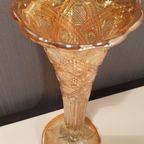 Vintage Marigold Carnaval Glas Vaas Oranje Iriserend thumbnail 9