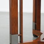 Mooie En In Goede Staat Verkerende Ronde Art Deco Schuitema Design Bijzet/ Salontafel thumbnail 6